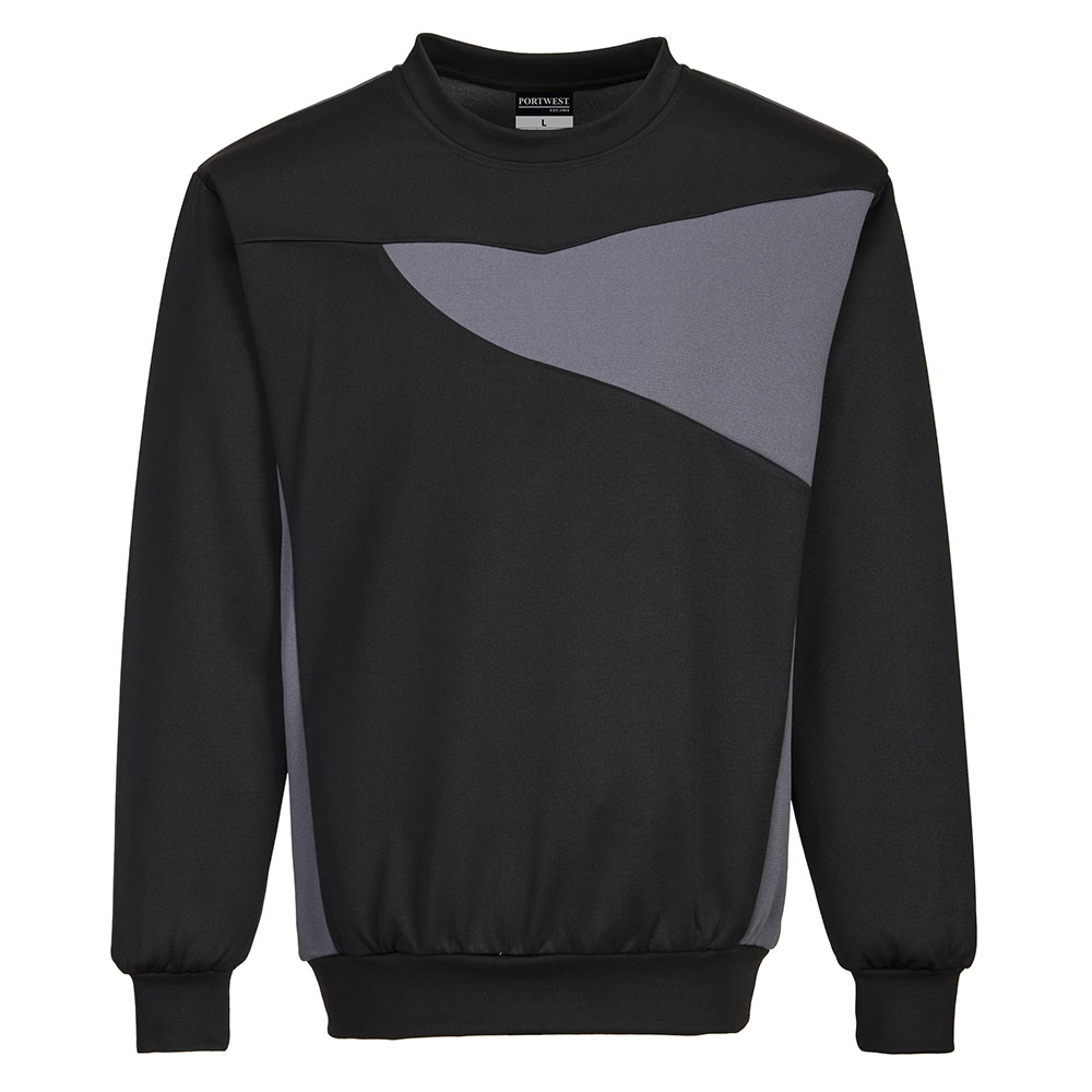 PW2 rundhalset sweatshirts - Sort/Zoomgrå