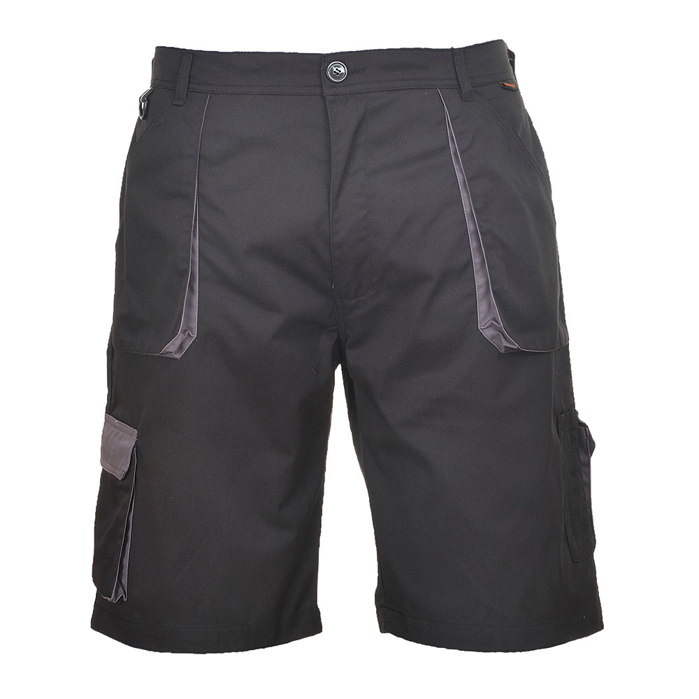 Portwest Texo Shorts Med Kontrast Sort