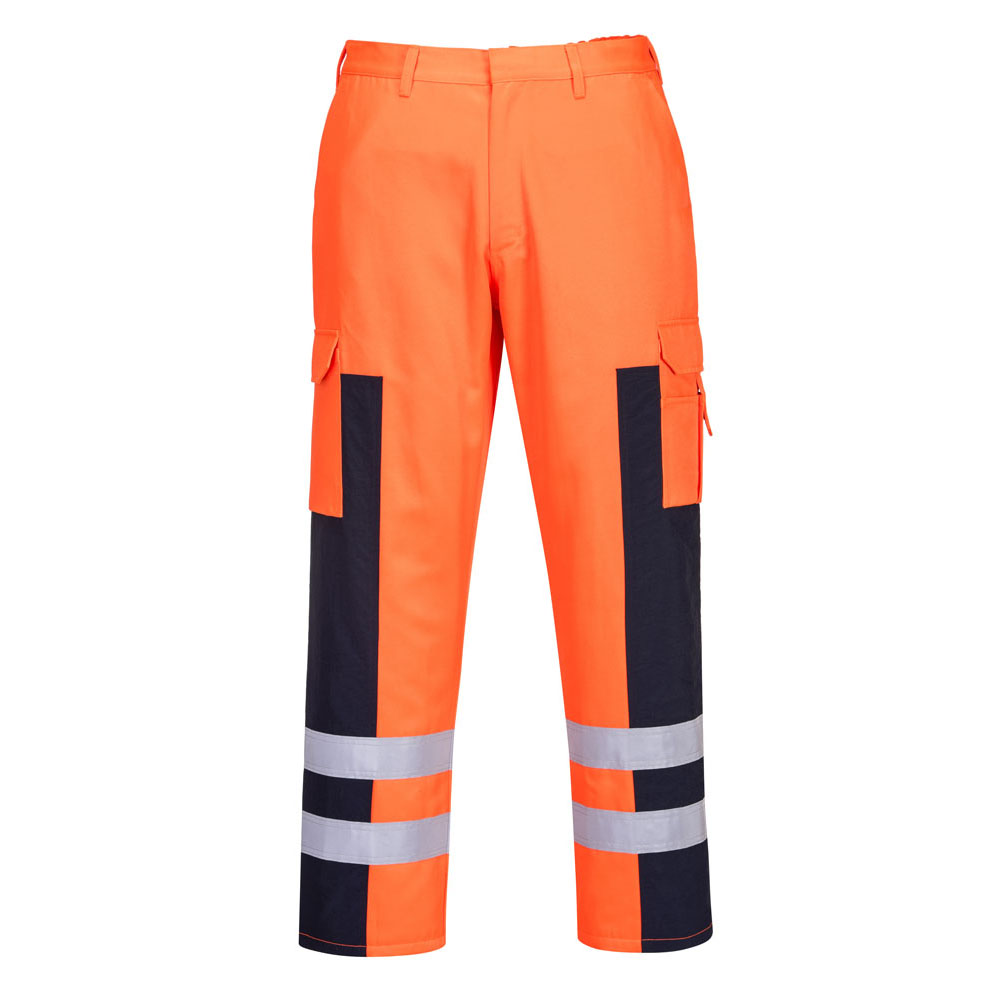 Hi-Vis ballistisk arbejdsbukser - Orange/Marine
