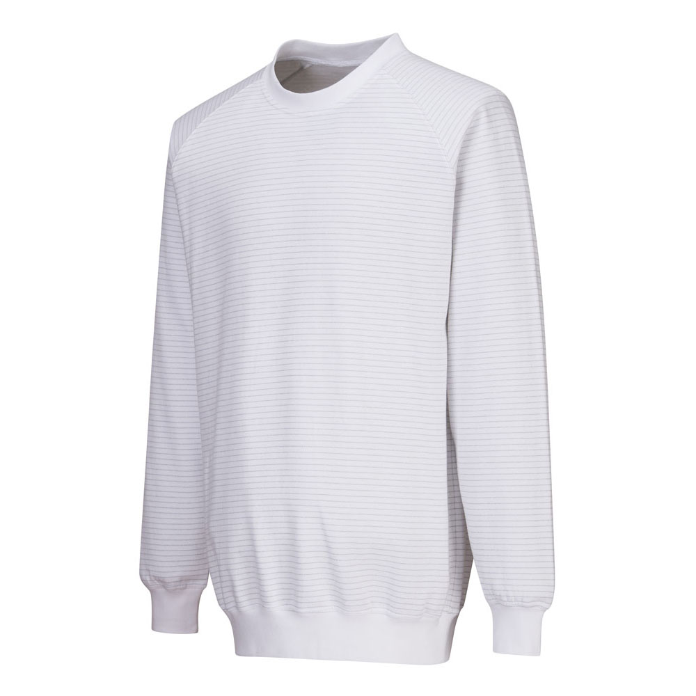 Antistatisk ESD sweatshirt - Hvid - Billede 2