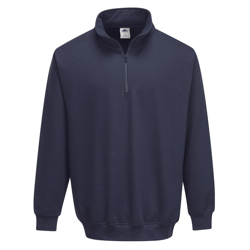 Sorrento sweatshirt med lynlås - Marine