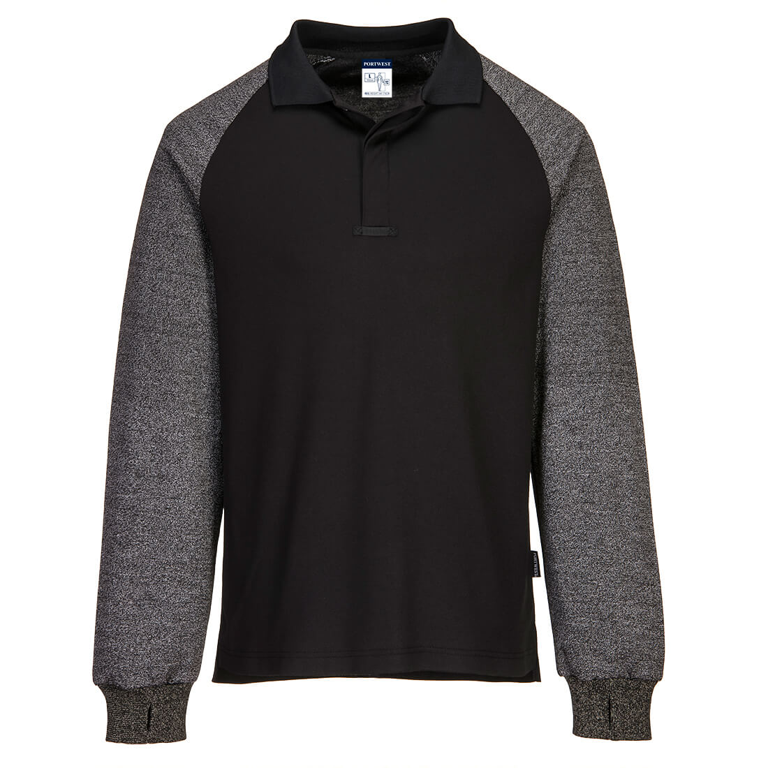 Poloshirt med skære bestandige ærmer - Sort