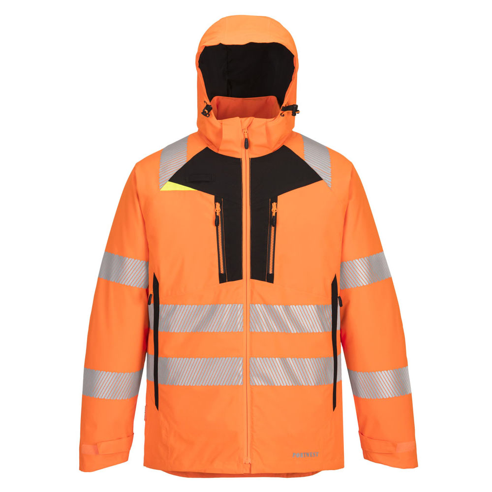 DX4 hi-vis vinterjakke - Orange/Sort - Billede 3