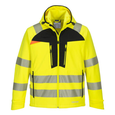 DX4 hi-vis softshell - Gul/Sort