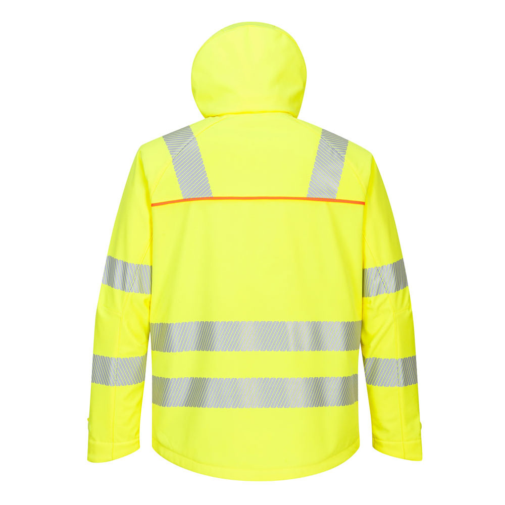 DX4 hi-vis softshell - Gul/Sort - Billede 4