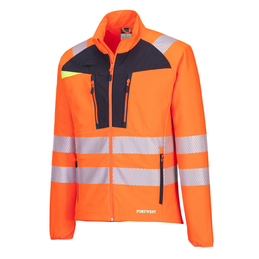 DX4 hi-vis skal jakke - Orange/Sort - Billede 2