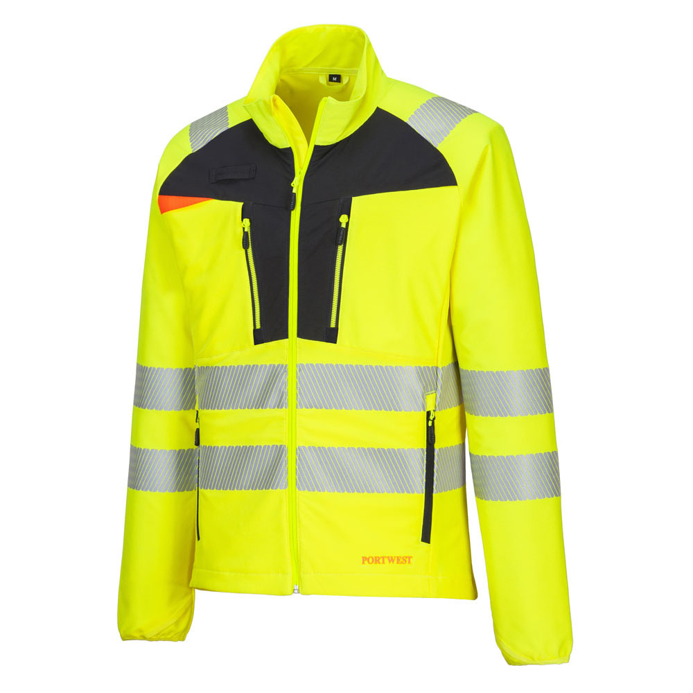 DX4 hi-vis skal jakke - Gul/Sort - Billede 2