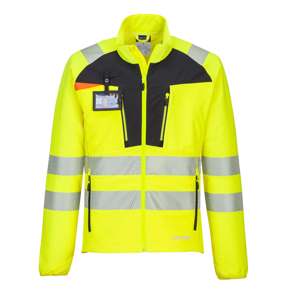 DX4 hi-vis skal jakke - Gul/Sort - Billede 4