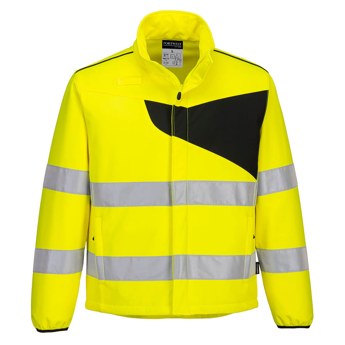 PW2 hi-vis Softshell (2 lags) - Gul/Sort