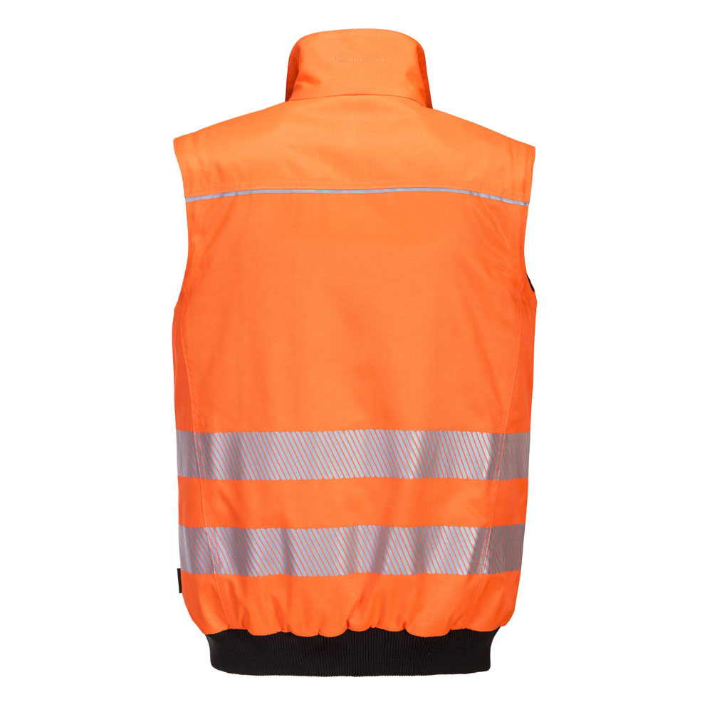PW3 hi-vis 3 i 1 pilotjakke - Orange/Sort - Billede 6
