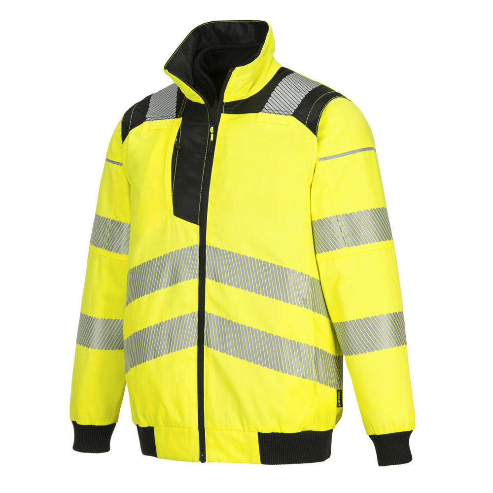PW3 hi-vis 3 i 1 pilotjakke - Gul/Sort - Billede 2