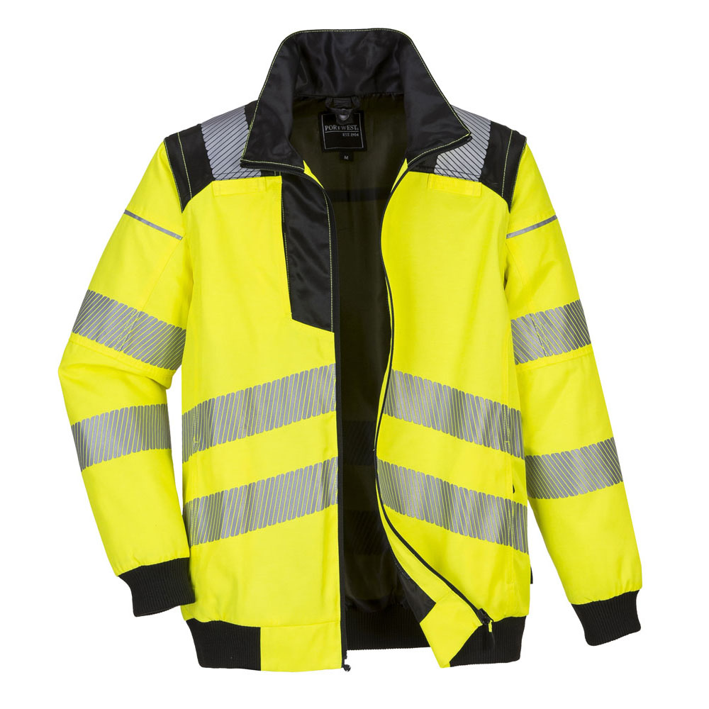 PW3 hi-vis 3 i 1 pilotjakke - Gul/Sort - Billede 8