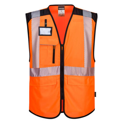 PW3 hi-vis vest - Orange/Sort