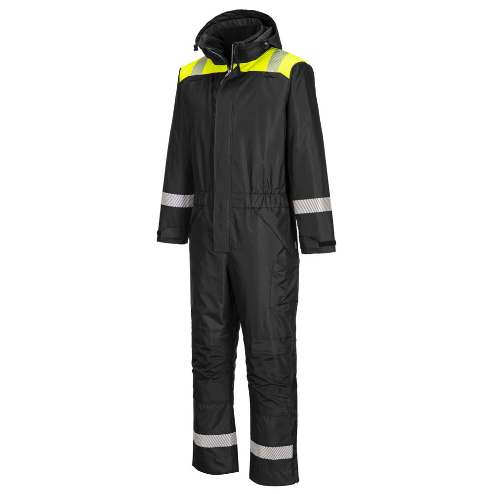 Hi-vis helkedeldragt- Sort/Gul - Billede 2