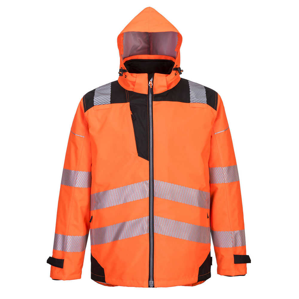 PW3 hi-vis 3-i-1 jakke - Orange/Sort - Billede 3