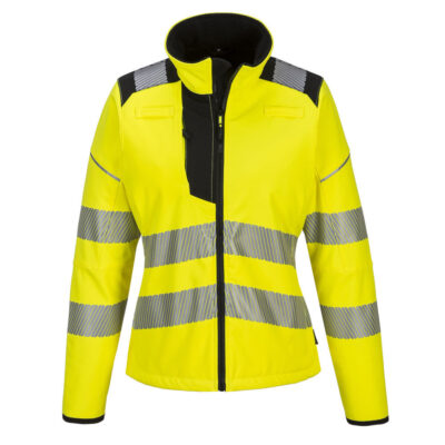 PW3 hi-vis softshell til kvinder - Gul/Sort