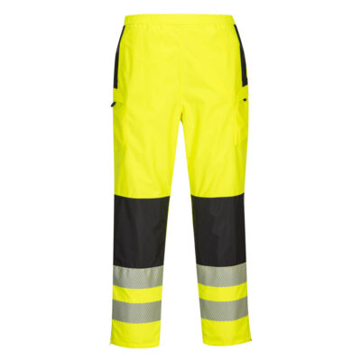PW3 hi-vis dame regnbukser - Gul/Sort