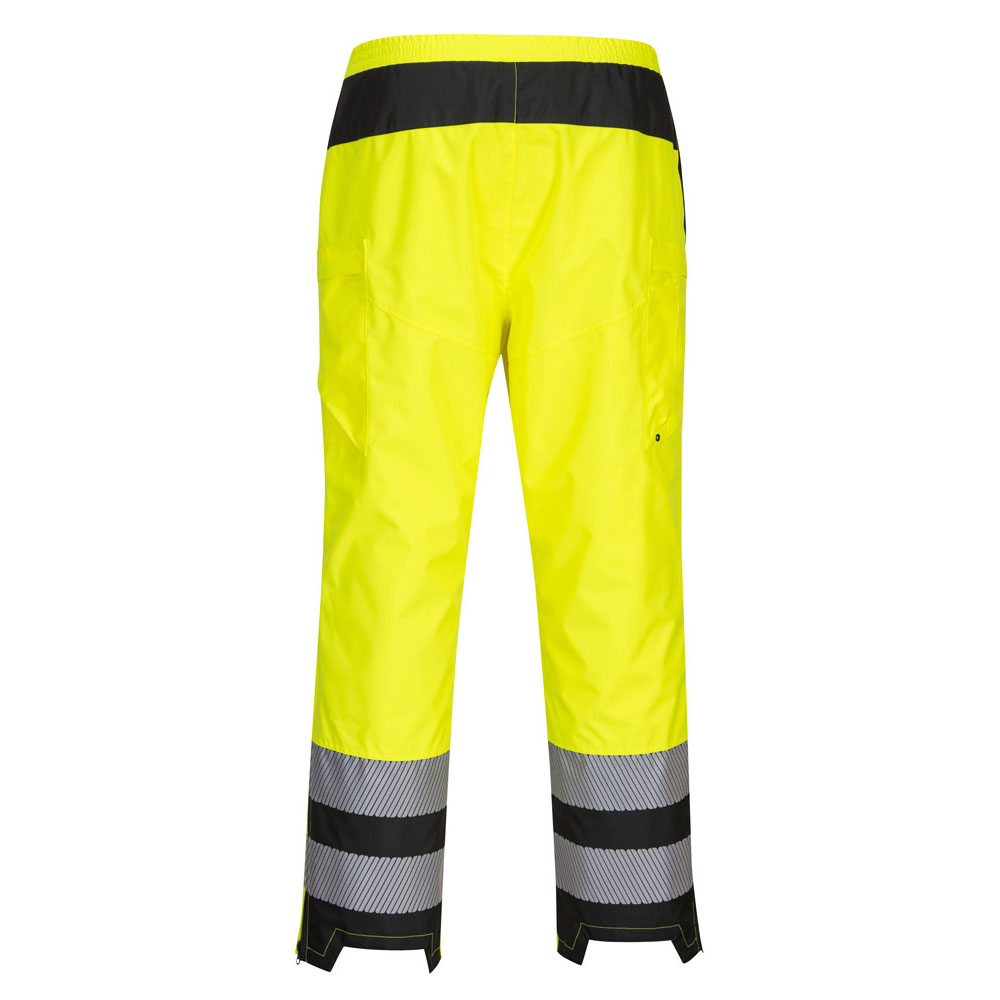 PW3 hi-vis dame regnbukser - Gul/Sort - Billede 4