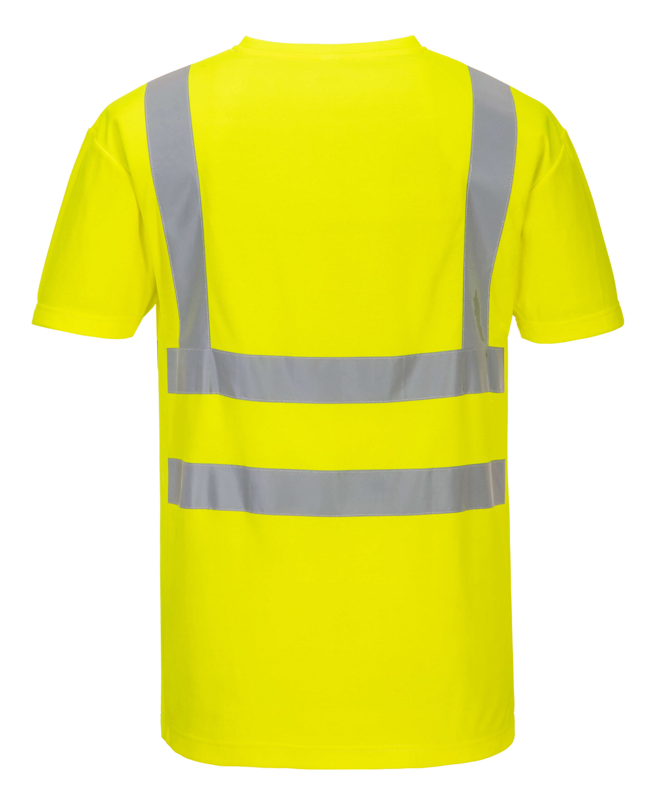 V-Neck T-shit med mesh indsæt - gul - Billede 2