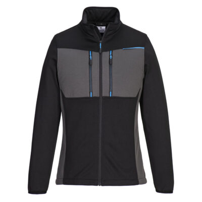 WX teknisk fleece med lynlås - Sort