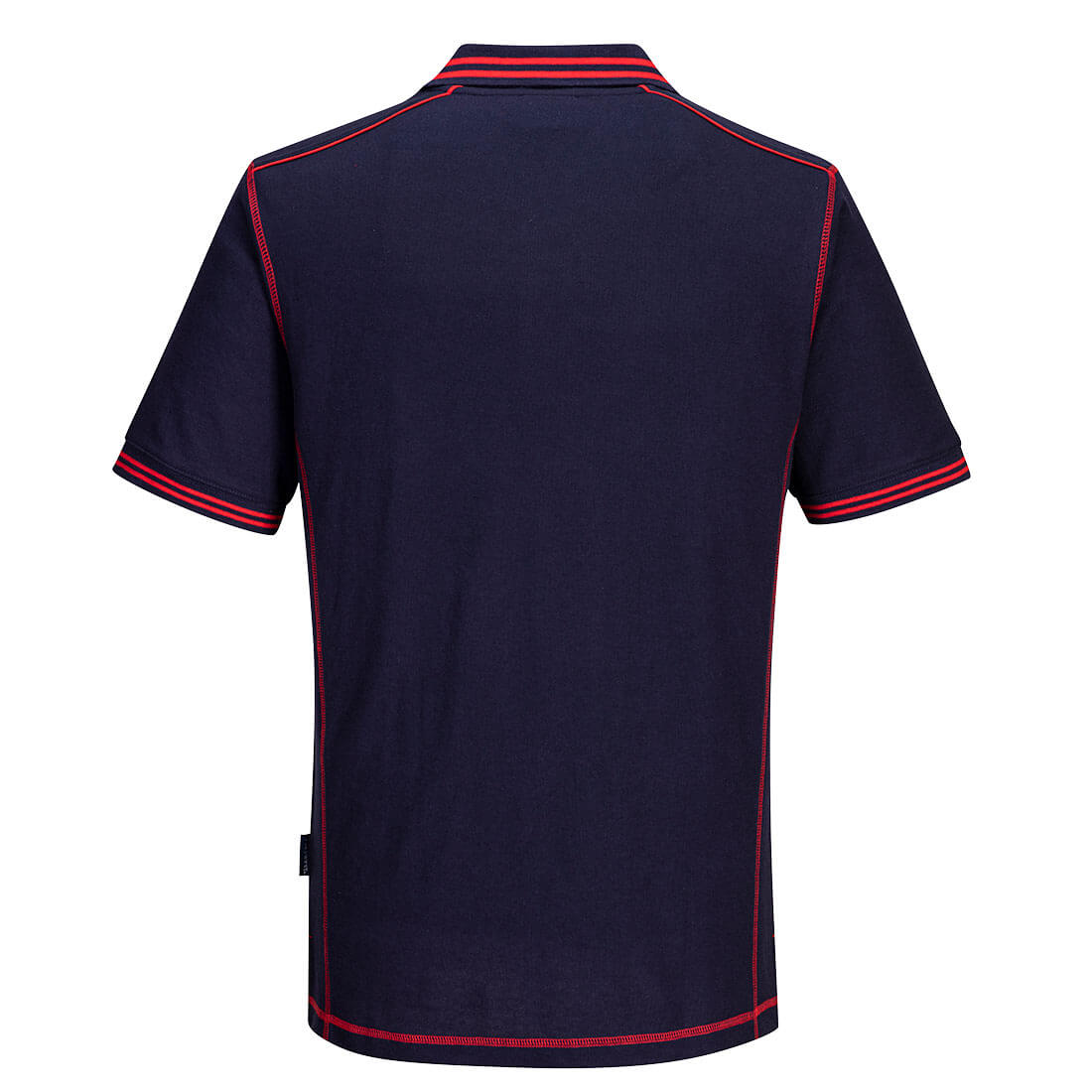 Tofarvet poloshirt - Marine/Rød - Billede 2