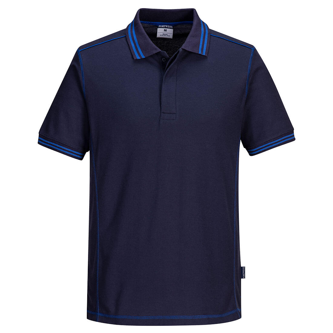 Tofarvet poloshirt - Marine/Kongeblå