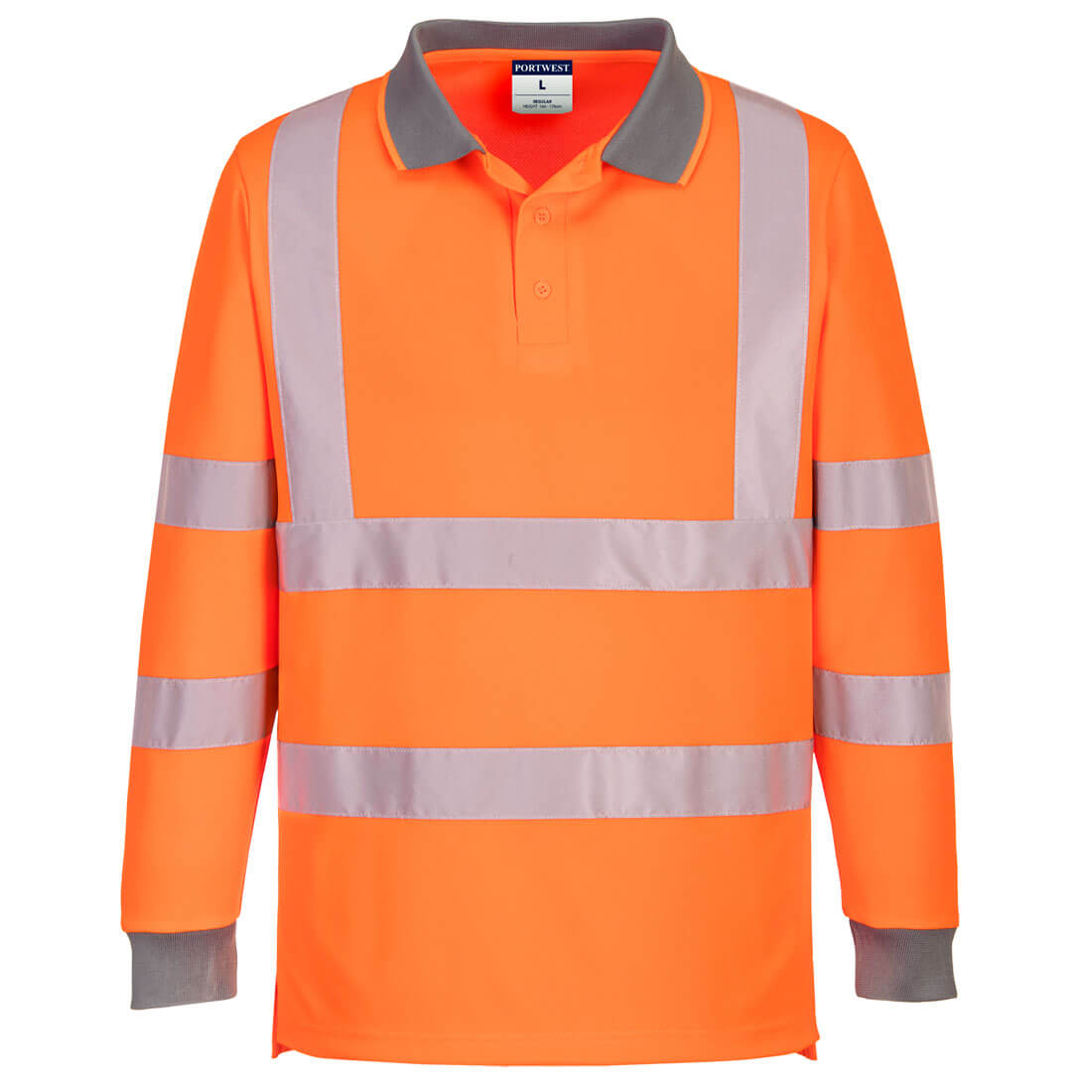 Langærmet polotrøje (pakke med 6 stk.) - Orange
