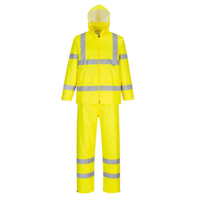 Hi-vis Packaway regndragt - Gul