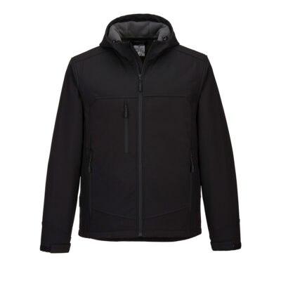 KX3 hættejakke softshell (3 lags) - Sort