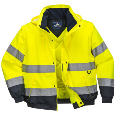 Hi-Vis 2-i-1 jakke - Gul