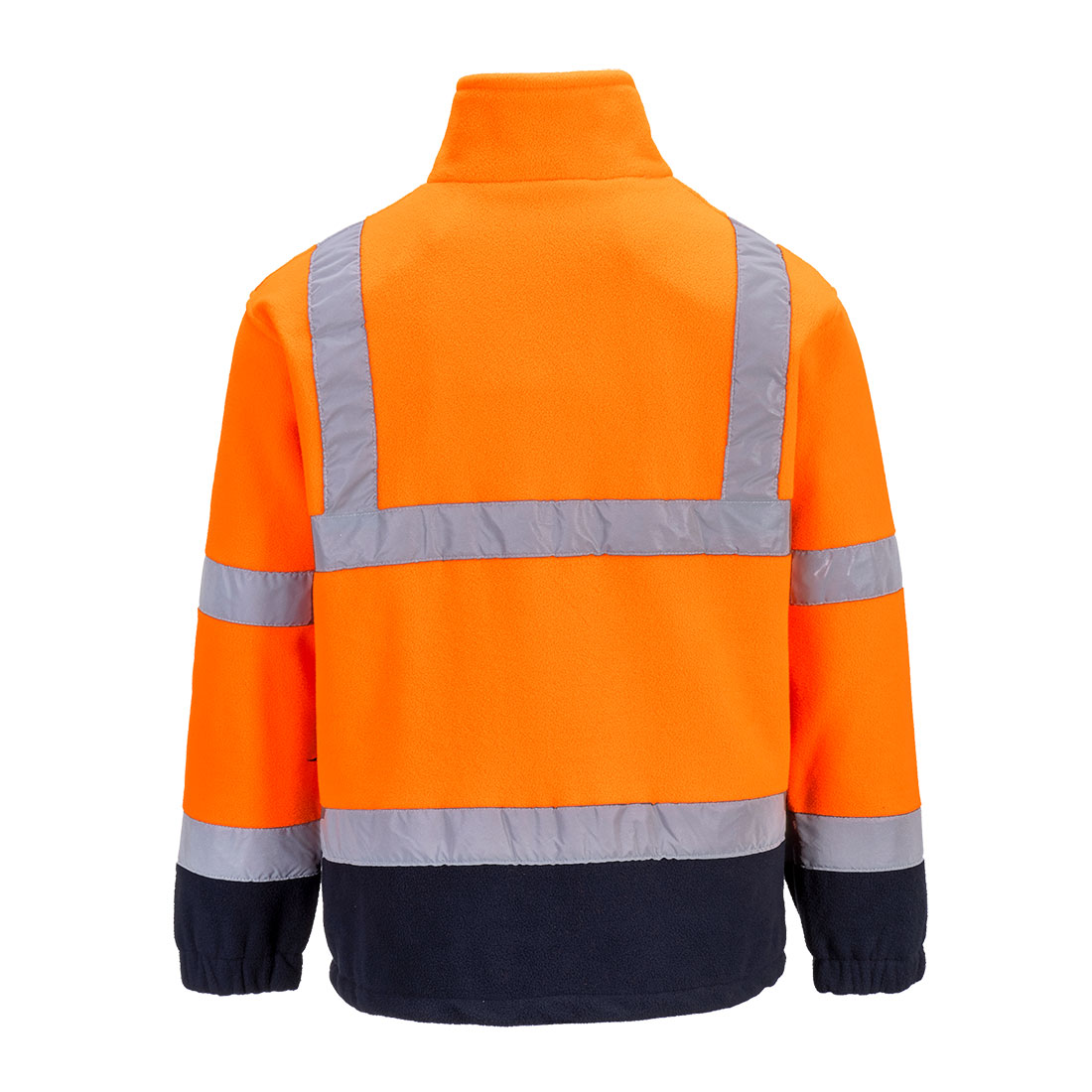 Hi-Vis 2-farvet Fleece - Orange/Marine - Billede 2