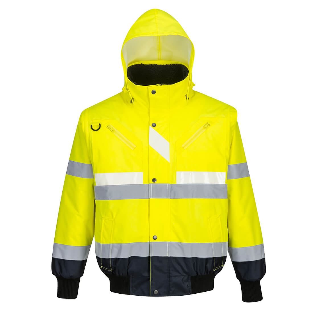 Glowtex 3-i-1 jakke - Gul/Marine