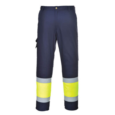 Hi-Vis letvægts tofarvet Combat buks - Gul/Marine