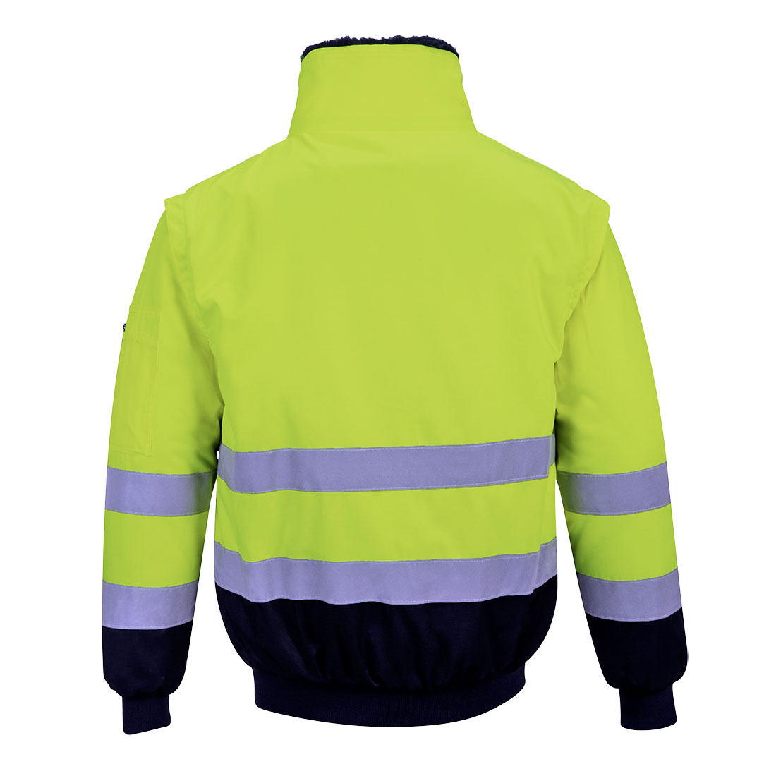 Hi-Vis 3 i 1 pilotjakke - Gul/Marine - Billede 2