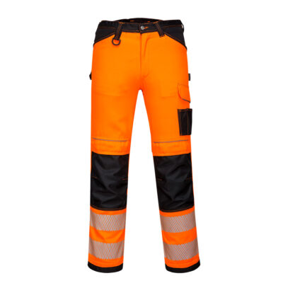 PW3 Hi-Vis håndværkerbukser - Orange/Marineblå