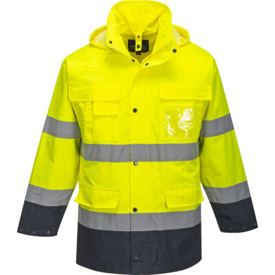 Hi-Vis Lite 3-1 Jakke - Gul/Marine
