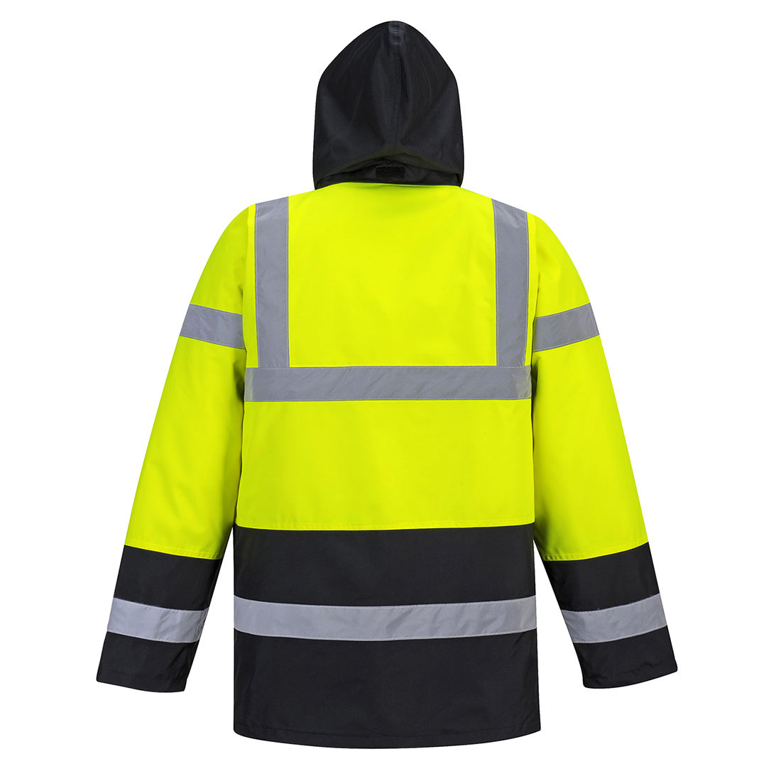 Hi-Vis 2-farvet trafikjakke - Gul/Sort - Billede 2