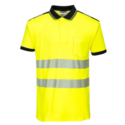 PW3 Hi-Vis Polo-shirt korte ærmer -  Gul/Sort