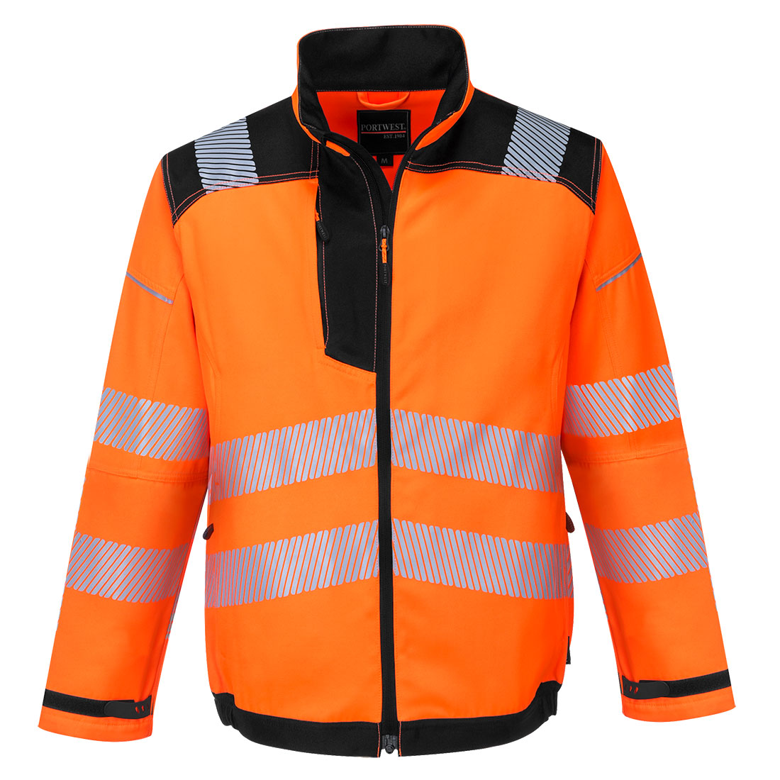 PW3 Hi-Vis arbejdsjakke - Orange/Sort