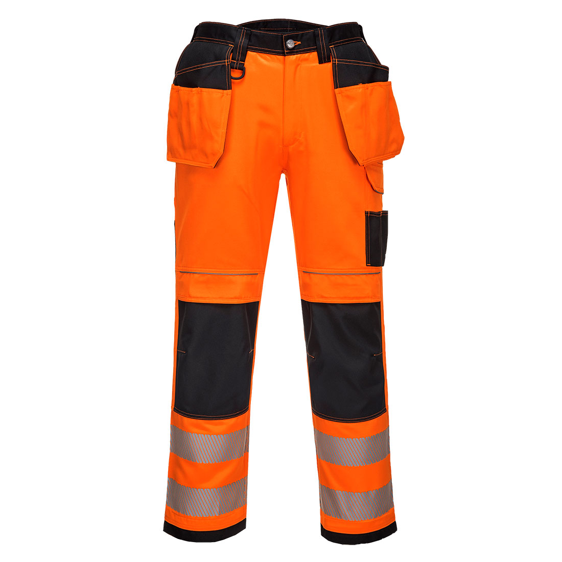 PW3 Hi-Vis bukser m/hængelommer - Orange/Sort