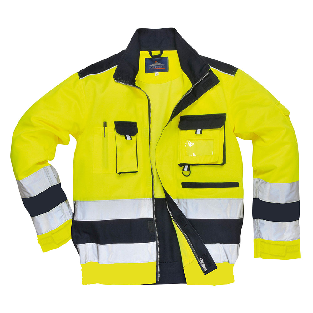 Lille hi-vis jakke - Gul/Marine