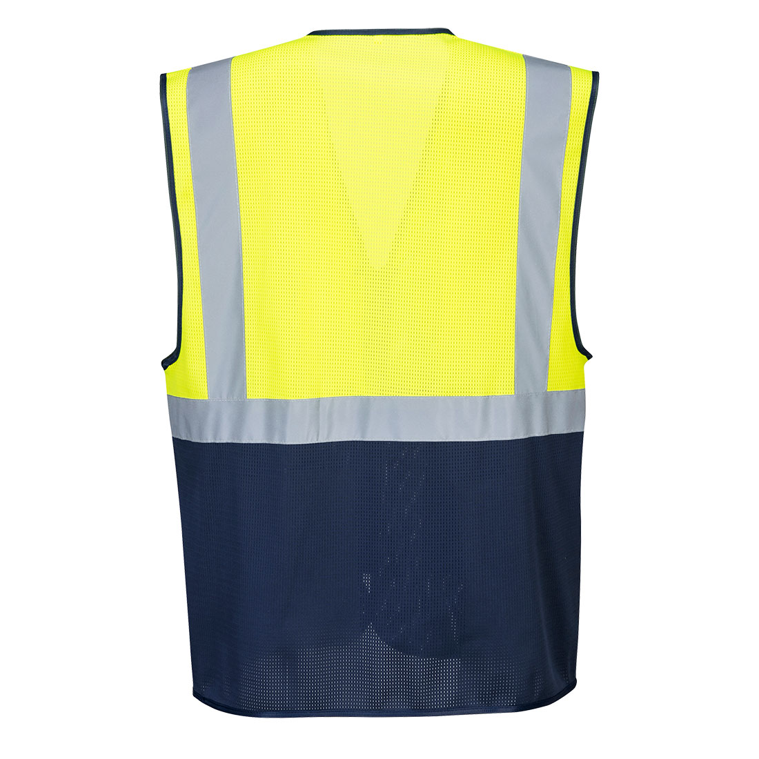 2 farvet MeshAir hi-vis vest - Gul/Marine - Billede 2