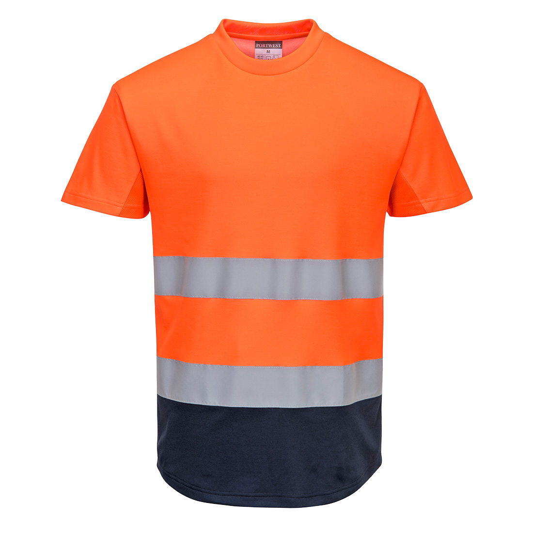 2 farvet Mesh T-shirts - Orange/Marine