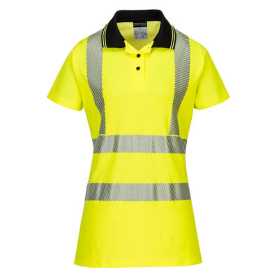 Dame Pro polo-shirt - Gul/Sort