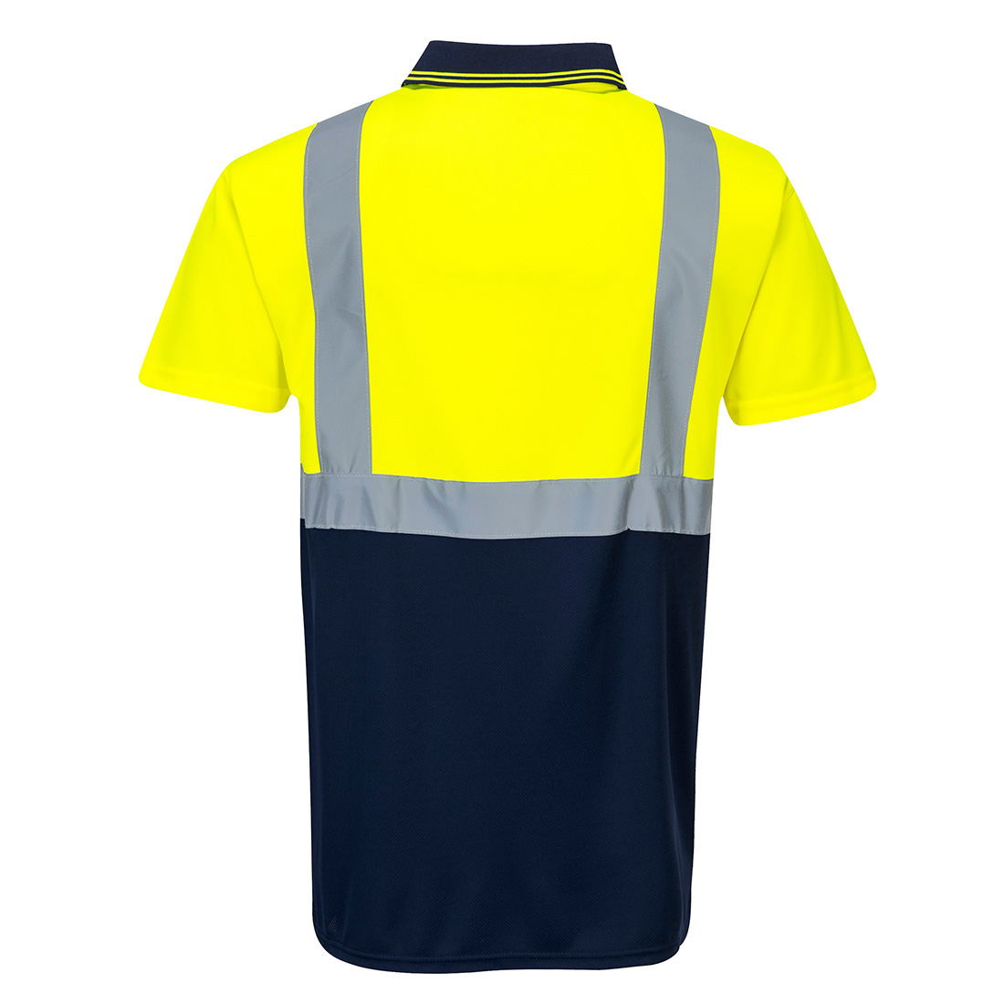 To-farvet polo - Gul/Marine - Billede 2