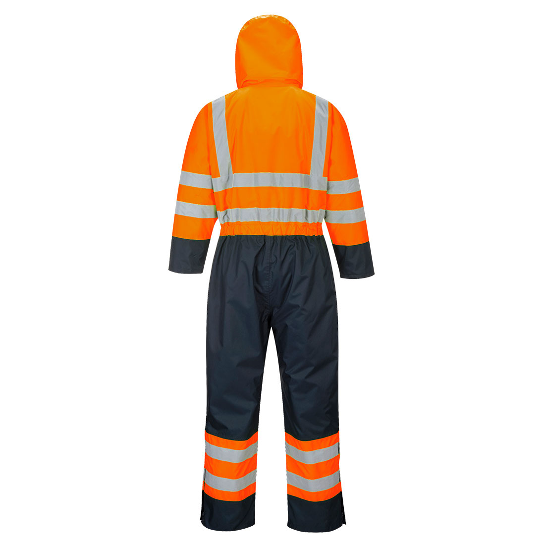 Hi-vis 2-farvet foret kedeldragt - Orange/Marine - Billede 2
