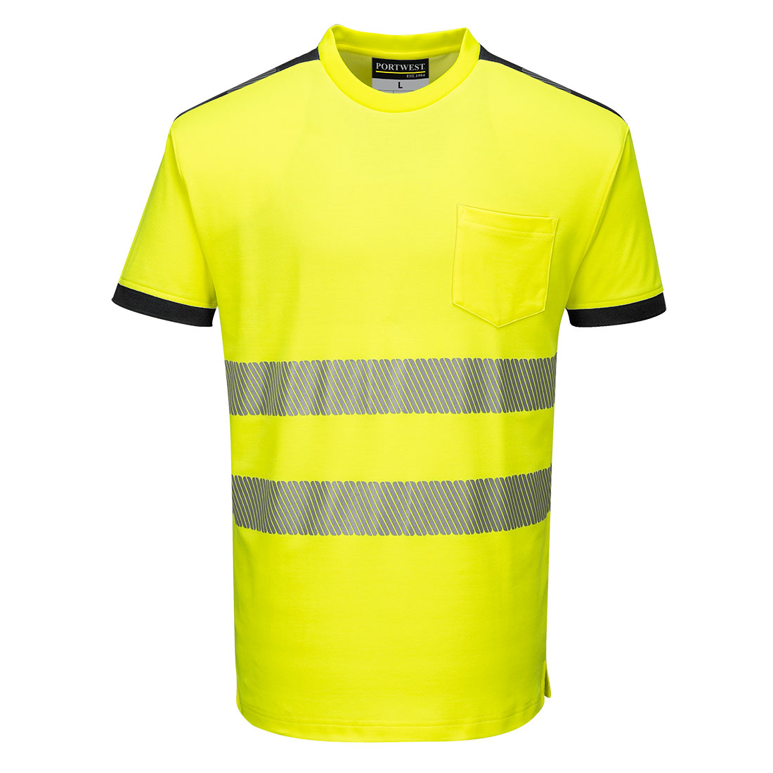 PW3 Hi-Vis t-shirt korte ærmer - Gul/Sort