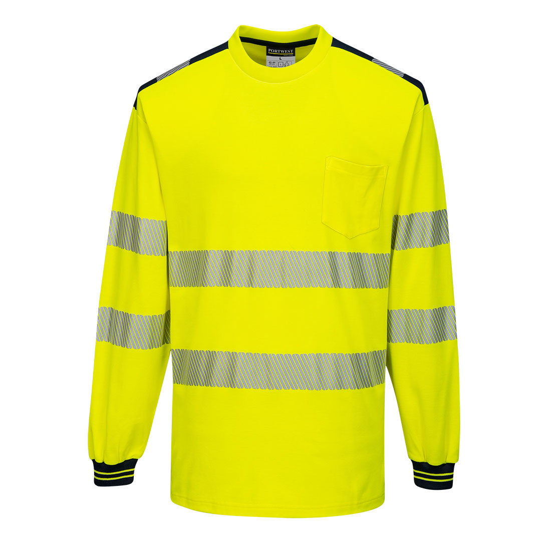 PW3 Hi-Vis langærmet t-shirt - Gul/Sort