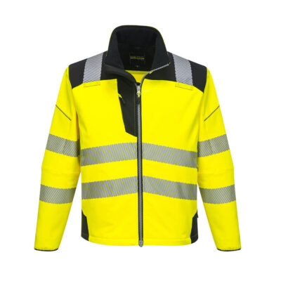 PW3 hi-vis Softshell jakke -Gul/Sort