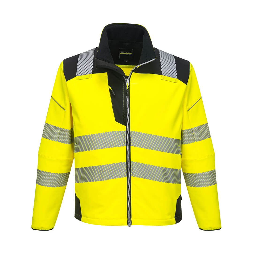 PW3 hi-vis Softshell jakke -Gul/Sort
